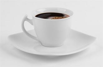 Kávová a čajová súprava, porcelán, hranatá, 25 cl, ROTBERG, "Quadrate", biela